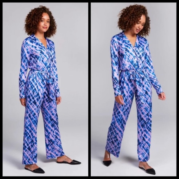 NWT Terez Tie-Dye Purple Jumpsuit - Picture 3 of 11